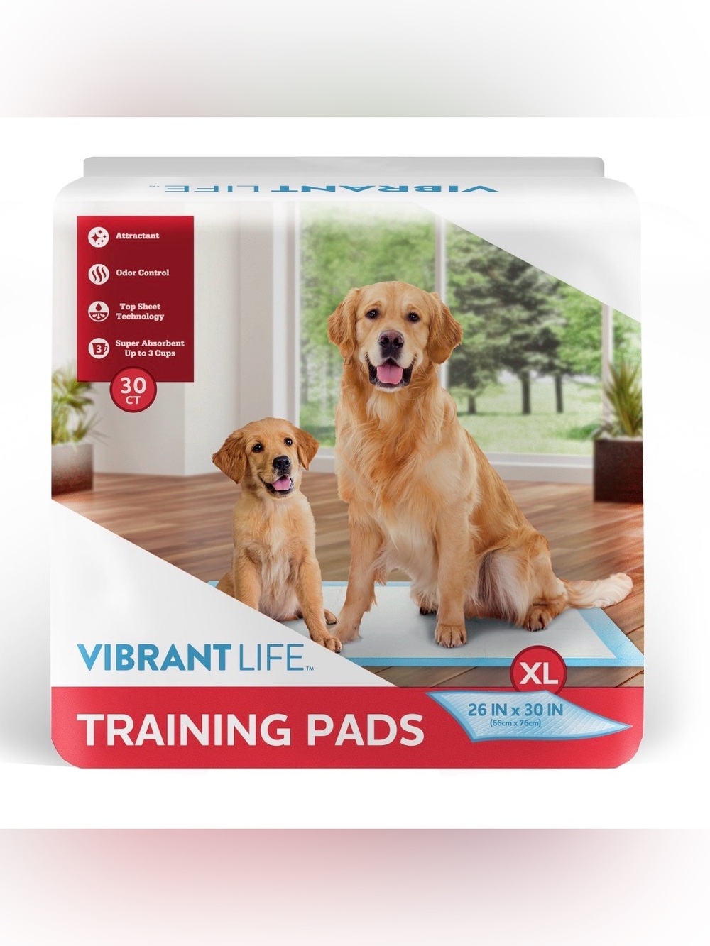 NIP-Vibrant Life 30-Count X-Large 5-Layer Pet Training Pads